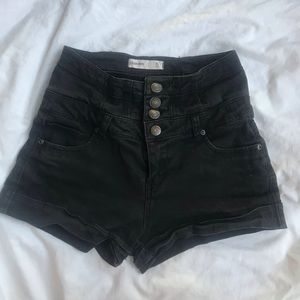 Black high waisted shorts